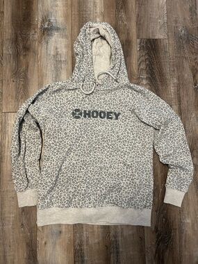Hooey Grey Leopard Print Hoodie